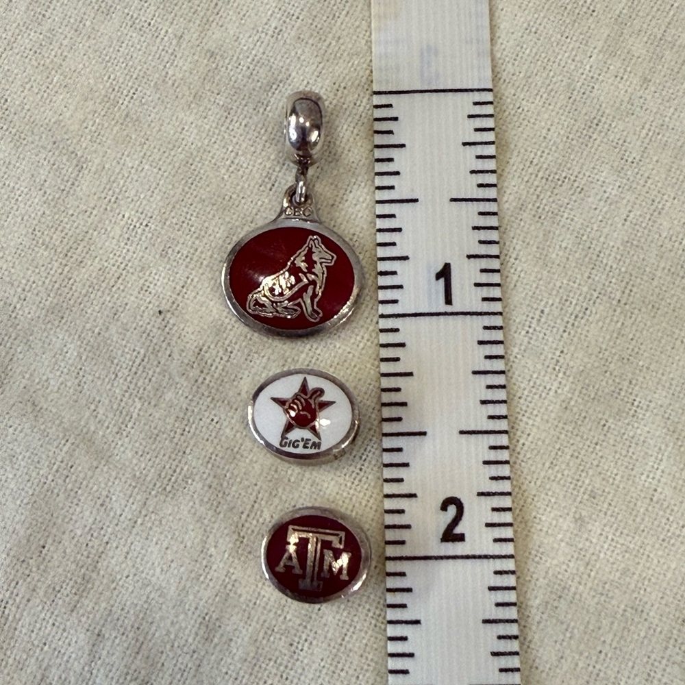 Rare Pandora Texas A&M University Charms – Set of 3